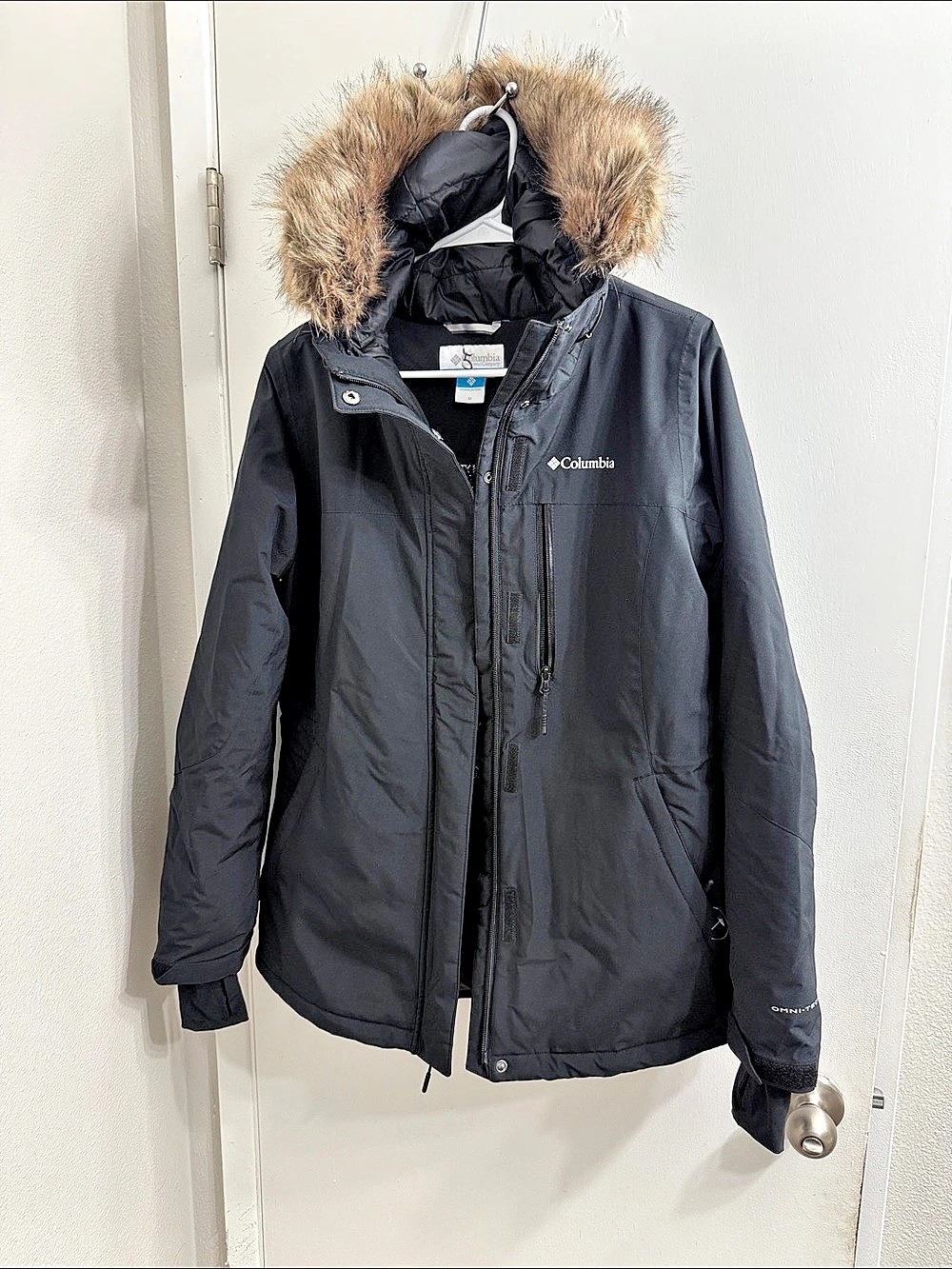 Columbia Whirlibird Interchange Jacket Women's Black Hooded Puffer Medium